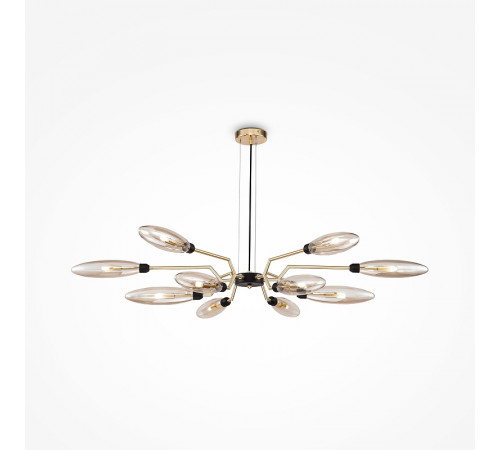 Люстра Maytoni Modern Ventura MOD012CL-12G Янтарная Золото матовое