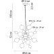 Люстра Artelamp Molecule A8313SP-6GO Янтарная Золото