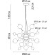 Люстра Artelamp Molecule A8313SP-9GO Янтарная Золото