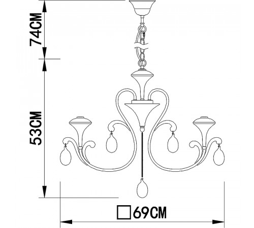 Люстра Artelamp Montmartre A3239LM-6WH Белая