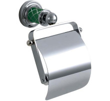 Держатель туалетной бумаги Boheme Murano 10901-GR-CR с крышкой Хром Бирюзовый