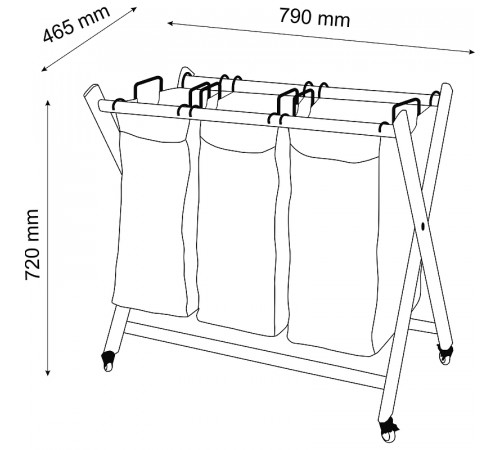 Корзина для белья WasserKRAFT Naab WB-860-L Белый