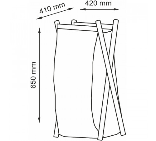 Корзина для белья WasserKRAFT Nau WB-771-L Бежевая