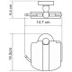 Держатель туалетной бумаги WasserKRAFT Nau K-7725 с крышкой Хром
