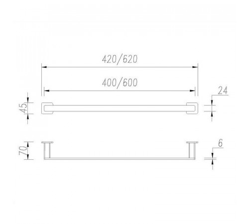 Полотенцедержатель Omnires Nelson NL80216GR Графит