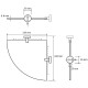 Стеклянная полка Bemeta Neo 104102015 угловая Нержавеющая сталь