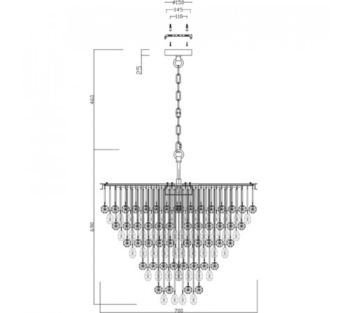 Люстра Maytoni Neoclassic Linn MOD091PL-09G Прозрачная Золото