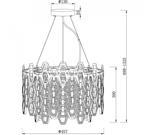 Люстра Maytoni Neoclassic Tissage MOD490PL-07G Прозрачная Золото