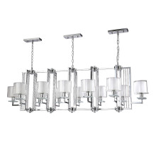 Люстра Crystal Lux Nicolas SP12 L1600 Nickel White Белая Прозрачная Никель