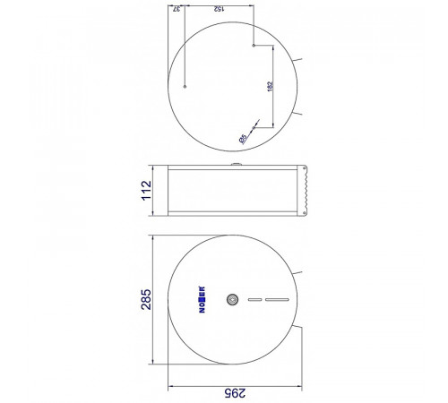 Диспенсер для туалетной бумаги Nofer 05001.XL.W Белый