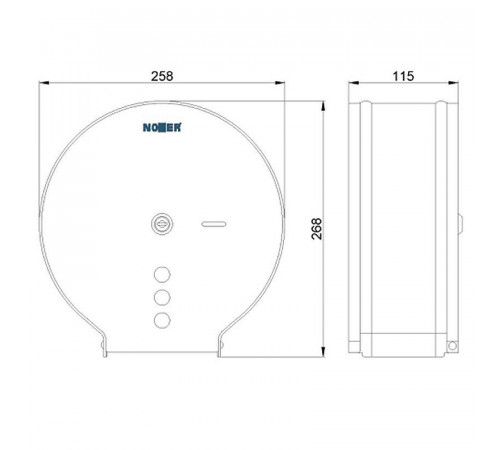 Диспенсер туалетной бумаги Nofer 05006.S Матовая нержавеющая сталь