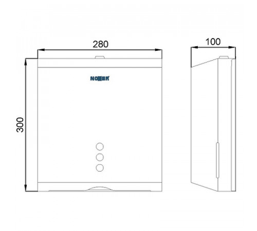 Диспенсер для бумажных полотенец Nofer 04006.S Матовая нержавеющая сталь
