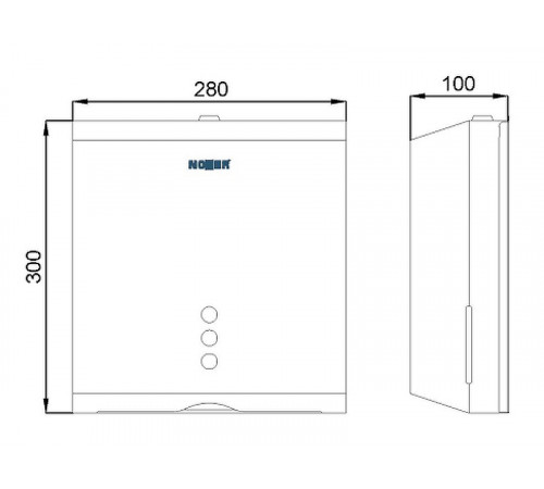 Диспенсер для бумажных полотенец Nofer 04006.B Глянцевая нержавеющая сталь