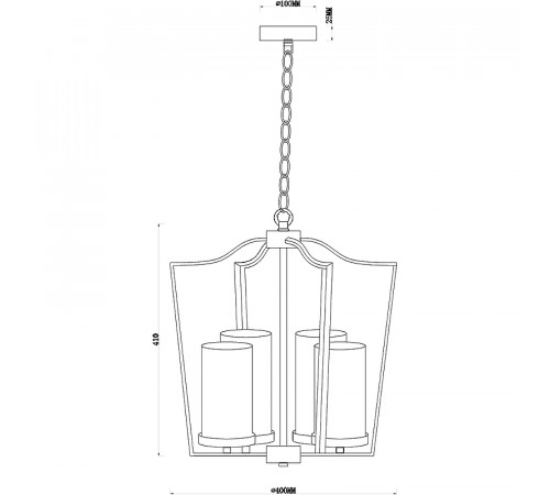 Люстра Artelamp Nuvola A7017SP-4BK Белая Черная