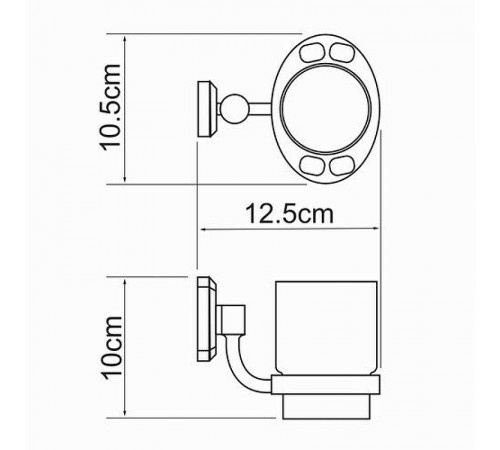 Стакан для зубных щеток WasserKRAFT Oder K-3028 Хром