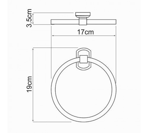 Кольцо для полотенец WasserKRAFT Oder K-3060 Хром