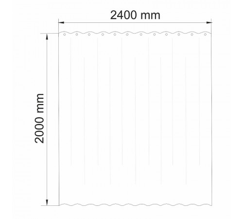 Штора для ванны WasserKRAFT Oder 240х200 SC-30503 Серая