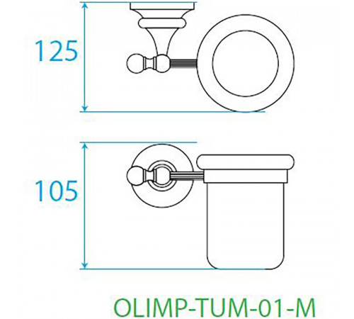 Стакан для зубных щеток Cezares Olimp OLIMP-TUM-01-M Хром