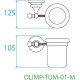 Стакан для зубных щеток Cezares Olimp OLIMP-TUM-01-M Хром