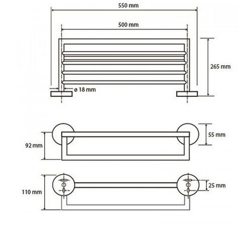 Полка Bemeta Omega 104219072 Хром