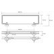 Стеклянная полка Bemeta Omega 104102202 Хром