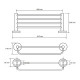 Полка для полотенец Bemeta Omega 104105072 Хром