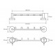 Вешалка для полотенец Bemeta Omega 104105112 Хром