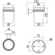 Стакан для зубных щеток Inda One A2410ADR03 Золото