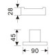 Двойной крючок Orans P-7206 7206p00 Черный матовый