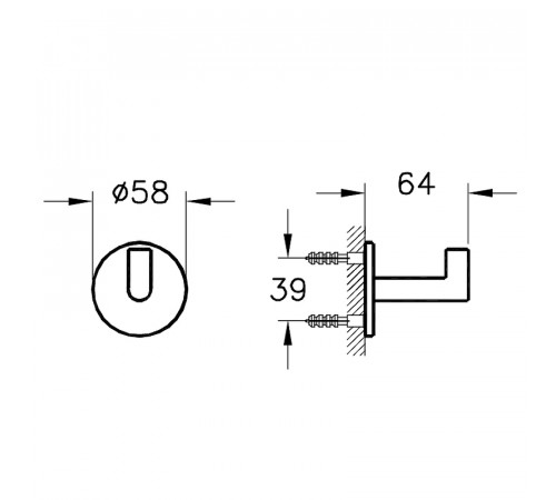 Крючок Vitra Origin A4488436 Черный матовый