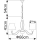 Люстра Artelamp Orlean A9310LM-5WG Белая с золотом