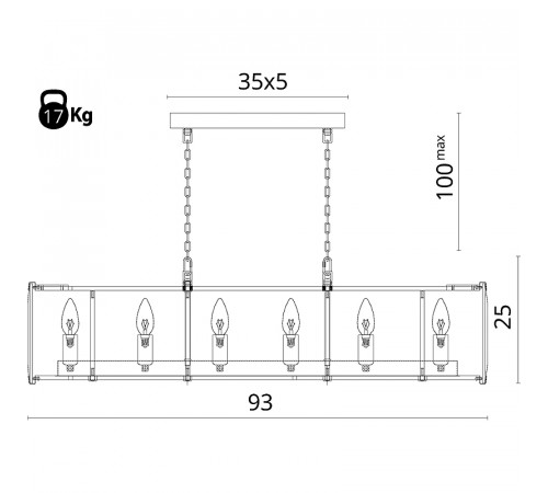 Люстра Divinare Ostin 1100/02 SP-12 Прозрачная Хром