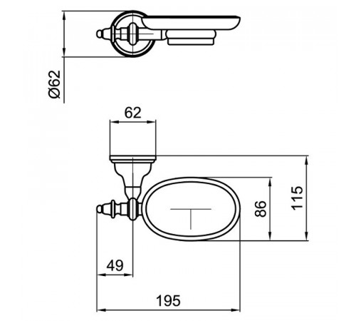 Мыльница Webert Ottocento AM500101015 Хром