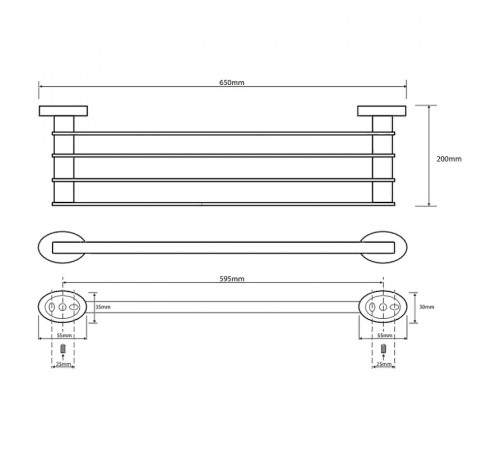 Полка для полотенец Bemeta Oval 118412181 Хром