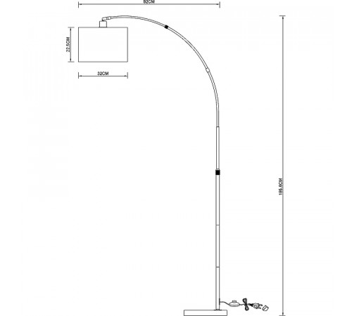 Торшер Artelamp Paolo A4060PN-1PB Бежевый Полированная медь