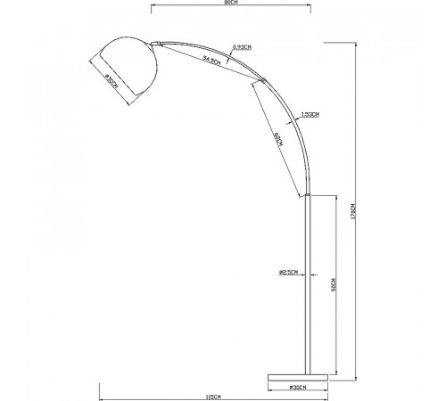 Торшер Artelamp Paolo A5822PN-1PB Белый Полированная медь