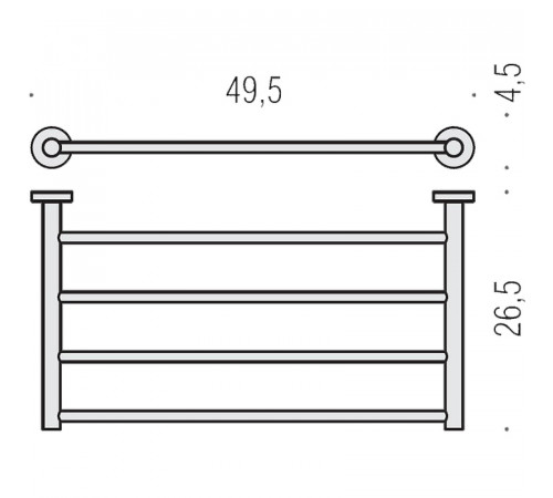 Полка для полотенец Colombo Design Plus W4987.NM Черный матовый