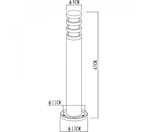 Ландшафтный светильник Artelamp Portica A8371PA-1BK Белый Черный