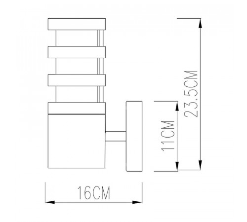 Настенный светильник Artelamp Portica A8371AL-1BK Белый Черный