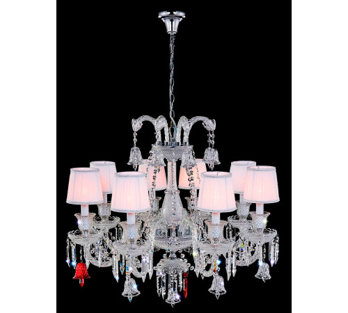 Люстра Crystal Lux Princess SP8 Белая Хром Прозрачная Люстра Crystal Lux Princess SP8 Белая Хром Прозрачная
