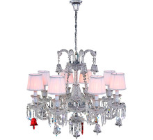 Люстра Crystal Lux Princess SP8 Белая Хром Прозрачная
