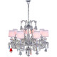 Люстра Crystal Lux Princess SP8 Белая Хром Прозрачная