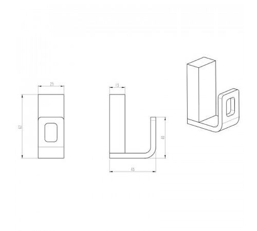 Крючок Boheme Q 10946-MW Белый матовый