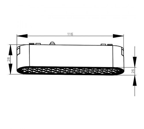 Трековый светильник Maytoni Magnetic track system Radity Basis Grid TR084-1-6W3K-B Черный