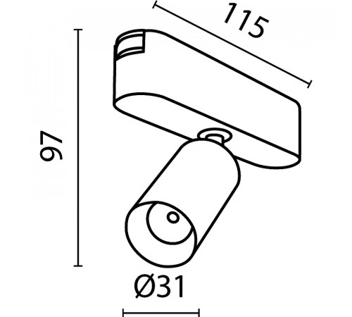 Трековый светильник Maytoni Magnetic track system Radity Focus LED TR103-1-5W3K-M-B Черный