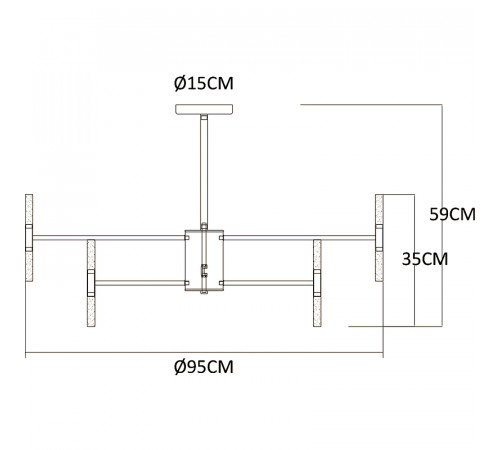 Люстра Artelamp Ramona A7410PL-40PB Белая Полированная медь