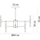 Люстра Artelamp Ramona A7410PL-24PB Белая Полированная медь