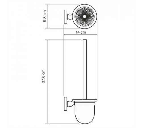 Ершик для унитаза WasserKRAFT Regen K-6927 Хром