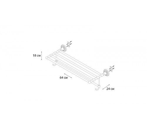 Полка для полотенец Fixsen Retro FX-83815A Бронза