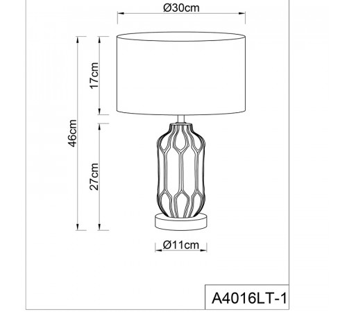 Настольная лампа Artelamp Revati A4016LT-1BK Черная